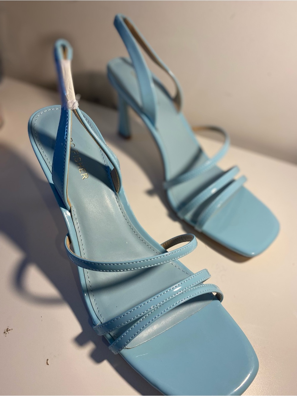Marc Fisher Baby Blue Strappy Heeled Sandals